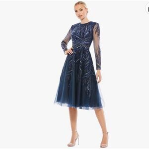 Mac Duggal 11136 Long Sleeve  Dress AUTHENTIC